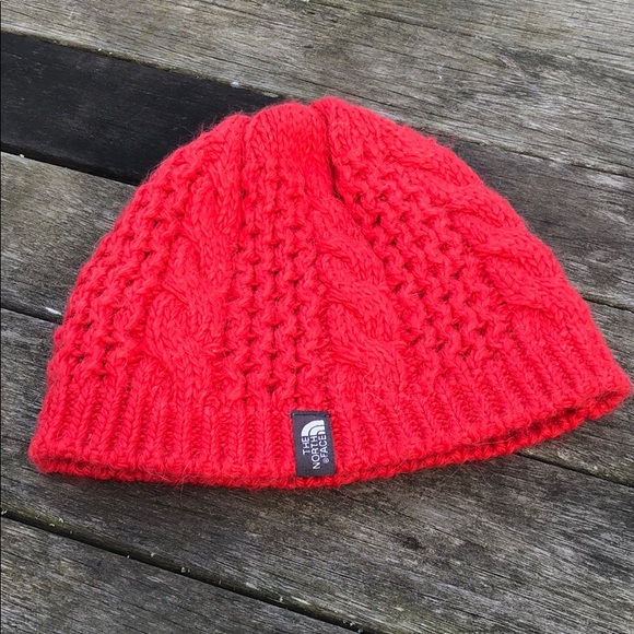 north face cable knit hat